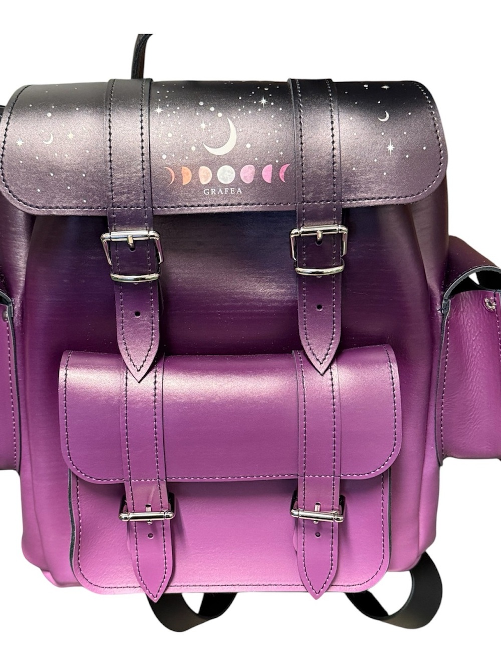 Grafea Hari Il leather purple moon backpack NEW